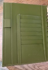 Franklin Covey ~ Green Classic Leather 7 Ring Planner ~ Excellent Pre-Owned