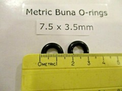 7.5mmID x 14.5mm OD x 3.5mm thick O-ring. Buna-70. Quan 2.