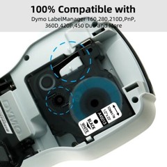 6PK Compatible Dymo D1 45013 45010 Label Tape for DYMO LabelManager 160 280 420P
