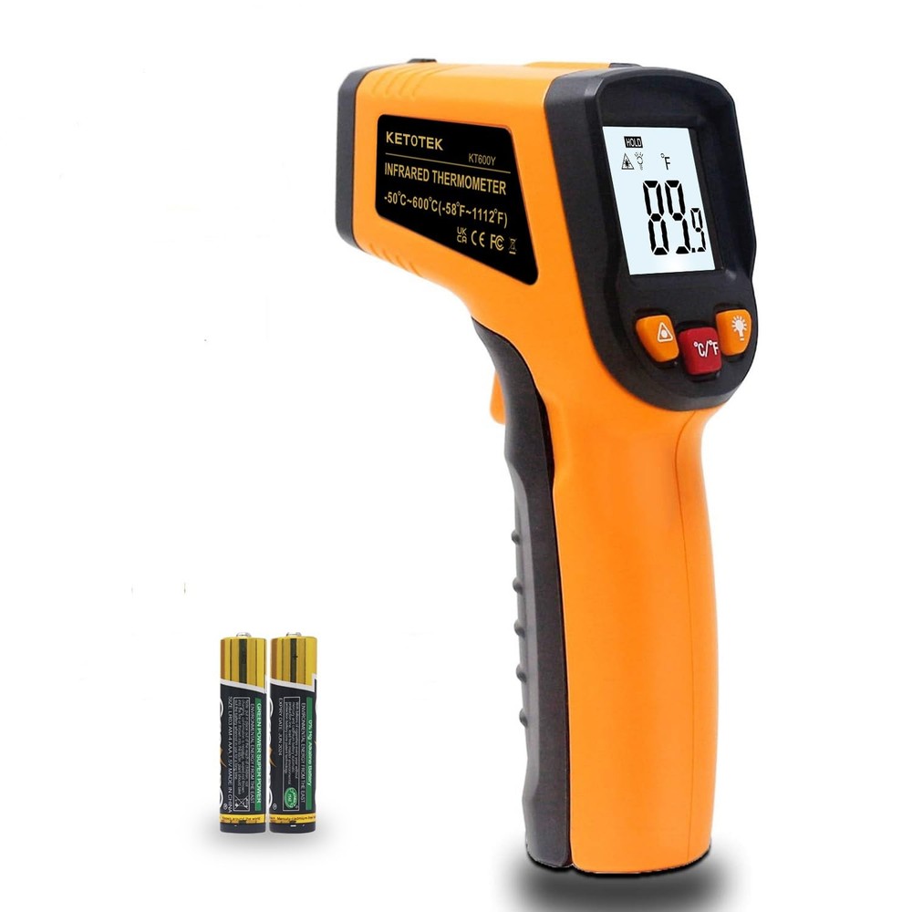 Digital Thermometer Temperature -58°F to 1112 °F(-50°C to 600°C) Handheld Non…