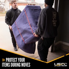 USCC Mega Mover Moving Blankets – 80″ X 72″ – Blue/Light Blue – 24PK