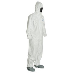 3- Dupont Tyvek Disposable Protective Coverall Clean Paint Spray Suit Hood Boots