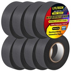 Wire Harness Tape 328 FT 8 Rolls Polyester Flame Retardant 3/4 inch
