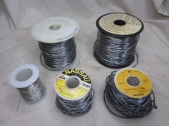 vintage 10+ pounds ROSIN SOLDER Lot NASSAU Water White Core + solder rolls roll