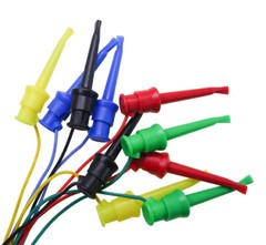 Mini Grabber Test Hook to Breadboard Jumper Wire Flexible Silicone
