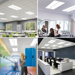 2×4 LED Flat Panel Light, 35W/40W/46W & CCT 3500K/4000K/5000K, 5750Lumens 4Pcs