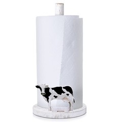 Cow Paper Towel Holder Wooden Farmhouse Paper Towel Holder Countertop Cow Kit…