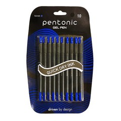 Pentonic 0.6 mm Gel Pen Blue Ink Set of 2 for Smooth Writing