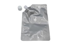 Silver Aluminum Reusable Drink Pouch Spout Design Stand Up Liquid Storage Bag