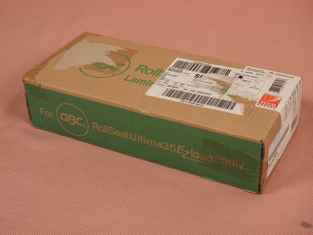 New GBC RollSeal EZload Roll Film 5 mil 12″ x 100 ft Clear Finish GBC3000052EZ