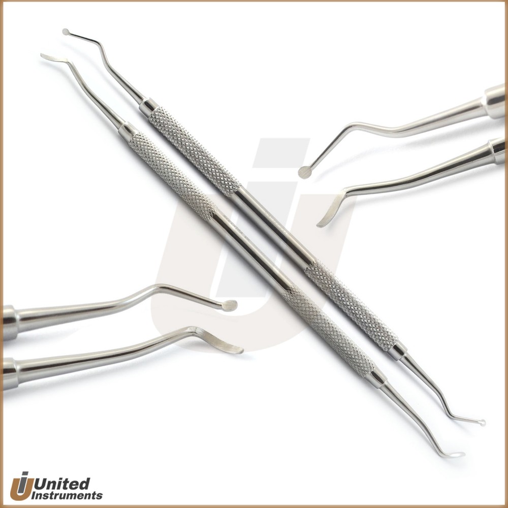 Dental Spoon Excavator Set Of 2 Dentin Carious Removal Tooth Surgery Instruments