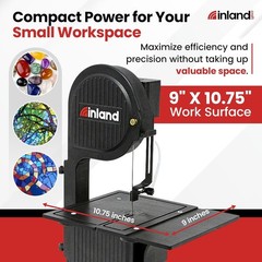 Inland Craft DB-100 Band Saw | Tabletop Saw | Includes Diamond Band Saw Blade