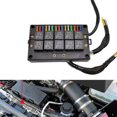 Pre-Wired 15 Slots 10 Way Fuse Relay Box 12V Automotive, Fuse Relay Block New