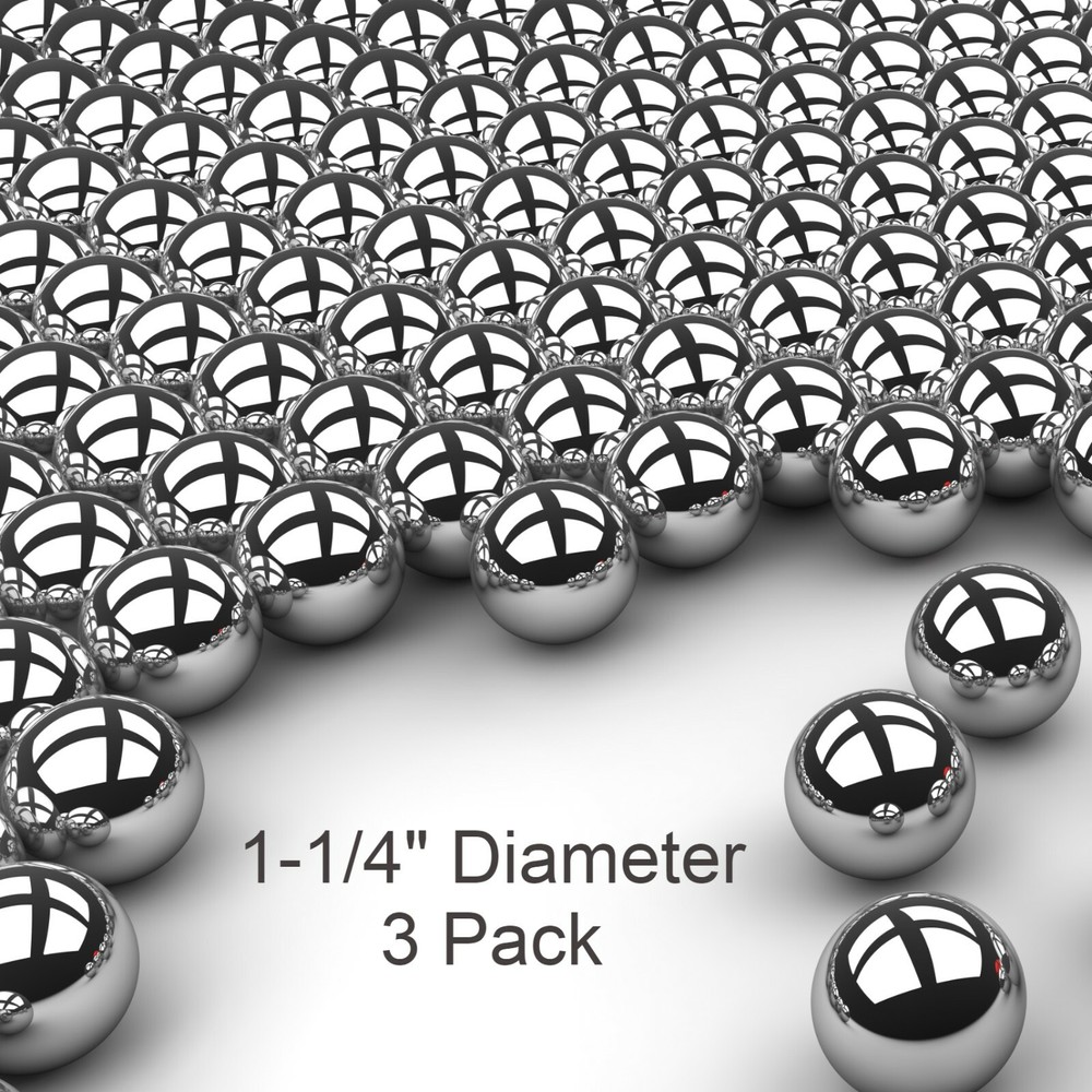 Three 1-1/4″ Inch Large Paracord Monkey Fist Steel Bearing Balls Tactical Cores