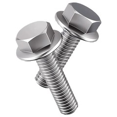M6-1.0 x 25mm Flanged Hex Head Bolts Flange Hexagon Screws, Stainless Steel 1…