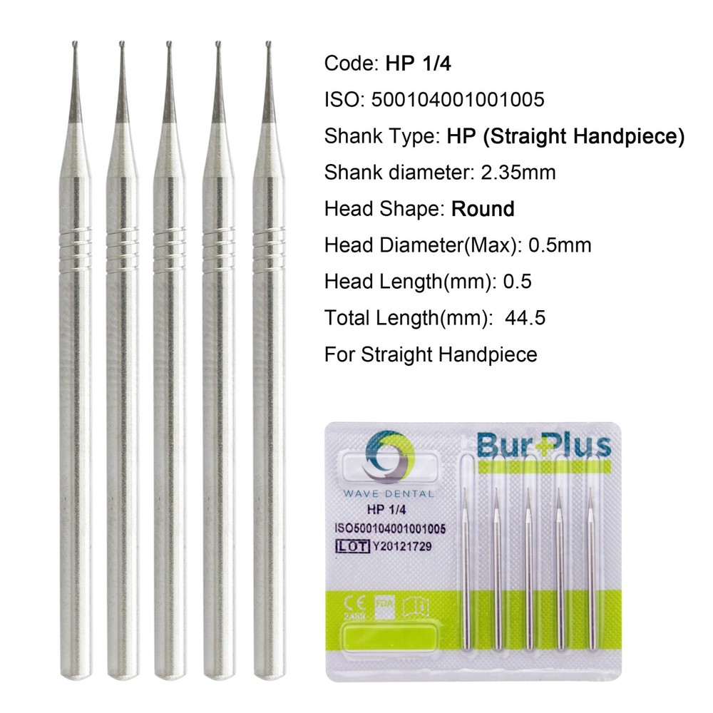 Wave Dental Round HP Carbide Burs Surgical Straight Handpiece Bur HP 8 6 4 2 10