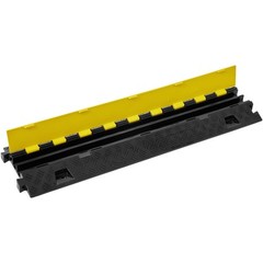 VEVOR 2Channel Speed Bump Cable Protector Ramp 1T Load TPU Wire Cable Cord Guard