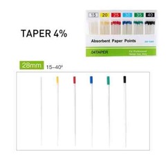 Dental Endo Gutta Absorbent Paper Points Fiber Taper 0.02/0.04/0.06 15#-40#