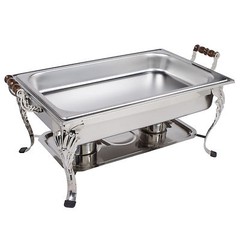 8QT CLASSIC Chafer Rectangular Chafing Dish Catering Buffet Food Tray + Rebate