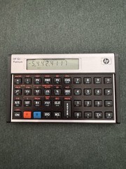 HP 12c Platinum Financial Pocket Calculator LCD Display Battery w/ Slip Case