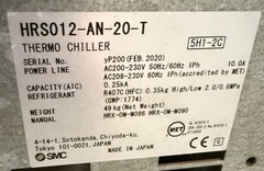 SMC HRS012-AN-20-T Circulating Thermo Chiller; 230V, 1300W, 5°C to 40°C