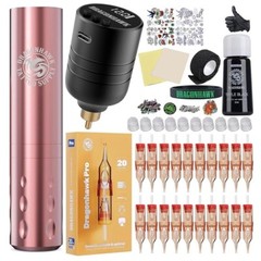 Dragonhawk Tattoo Gun Kit S6 Pro Wireless Tattoo Machine Complete Kit Beginner