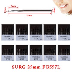 1-10x Dental FG 557 SL Surgical Carbide Burs Friction Grip FGOS XL 557 25mm