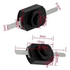Litoexpe 50pcs Black Latching Mini ON/Off Switch SelfLock Micro Push Button S…