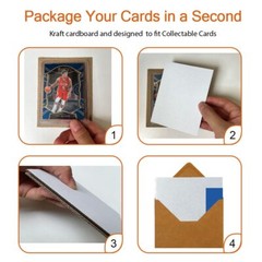 200 Packs 3.5×4.5in White Corrugated Cardboard Sheets Bulk Card Protectors