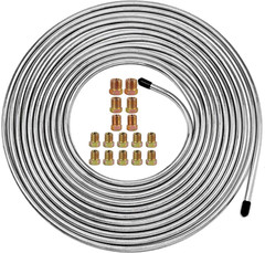 25 Ft of 3/16” Double Walled Brake Line Tubing Kit – Zinc-Coated 3/16 Steel Tub