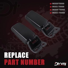 Rear Window Hinge Set Left & Right Tailgate Liftgate Glass Hinge Compatible