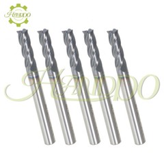 5 Pcs 3/16″ 4 Flute 2″ Overall Length Regular Carbide End Mill – TiALN COATED