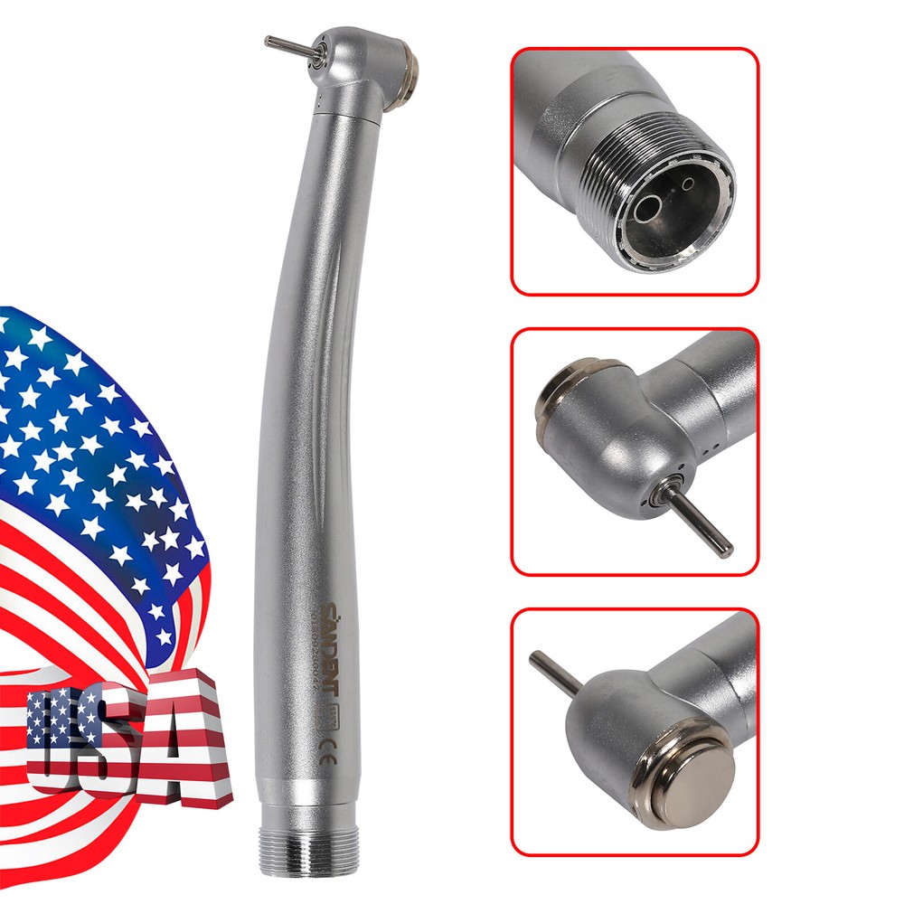 4-Hole Dental Fast High Speed Handpiece|Fiber Optic E-generator LED/No LED US OR