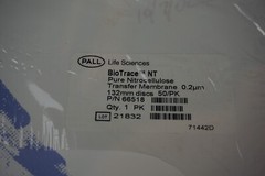 PALL 66518 BIOTRACE NT 0.2µm 132MM TRANSFER MEMBRANE DISCS 132 MM 50/PK NEW