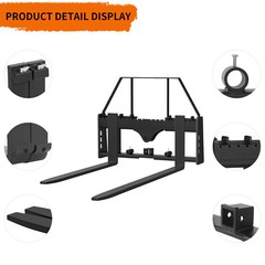Pallet Fork 45″ Frame 2500LBS W/ 42″ Fork Blades for Loaders Tractors Skid Steer