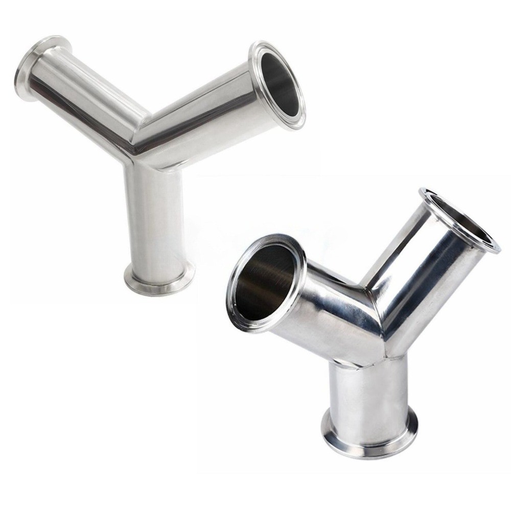 1.5″-4″ Tri Clamp Equal 3 Ways Y 304 Stainless Sanitary Ferrule Pipe Fitting