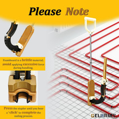 PEX Pipe Stapler with 2640 Foamboard Staples for Easy Installation