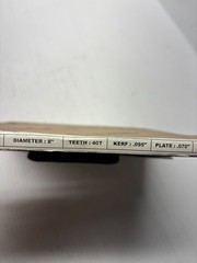 Skarpaz CL840T 8″ 40T 5TCG Carbide Saw Blade .095 Kerf 5/8 Bore