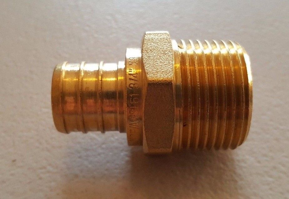 100 PCS. 3/4″ PEX X 3/4″ MALE NPT THREADED ADAPTER BRASS CRIMP FITTING LEAD FREE