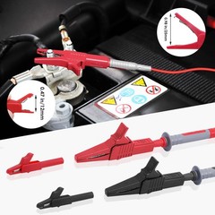 28 Pcs Multimeter Test Leads Kit with Replaceable Gold-Plated Multimeter Prob…