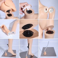 Full body male black mannequin, head and arms turn / rotate manikin +metal base