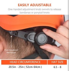 Safety Helmet Hard Hat with Visor & Chin Strap OSHA Approved – Brimless Vented