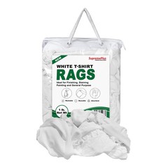 White Knit T-Shirt Rags 1 LB Box – New Bulk Cleaning Wiping Cloths