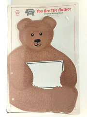 Vintage SHAPES ETC Creative Writing Book (1989) Bear – 10 Jumbo 16″ Paper Sheets