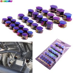 30pcs Motorcycle Screw Nut Bolt Cap Cover Universal Motorcycle Screw Head Covers