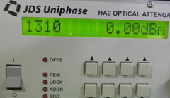 JDS Uniphase HA9 Optical Attenuator HA9503-FPL2 Digital Display Fitel Unit