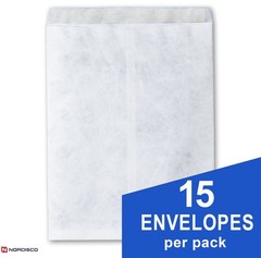 Tyvek Envelopes 12 x 15-1/2″ White, Self-Stick, Pack of 15, FREE Shipping