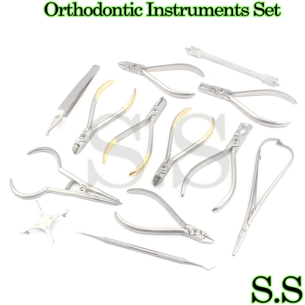 Set of Orthodontic Instruments Of 13 Pieces Each – Stainless Steel DN-497