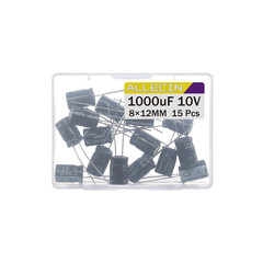 1000Uf 10V 8X12Mm Electrolytic Capacitor 1000 UF MFD 10 Volt 0.32X0.47In Aluminu