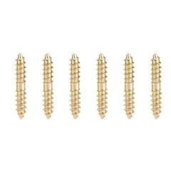 20pcs/set 5*30mm Dowel Screw Woodworking Furniture Connector Double Ended Screw